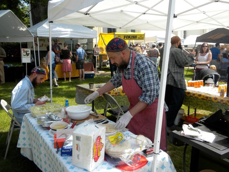 Wheat Hill Farm - making gyros