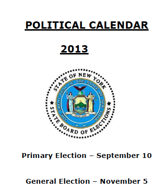 NYS Political Calendar 2013 (PDF, click to download)