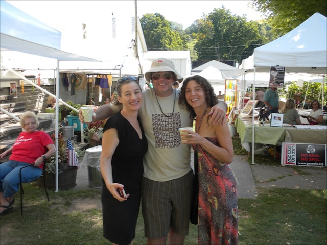 Friends meet at the Franklin Farmers' Market