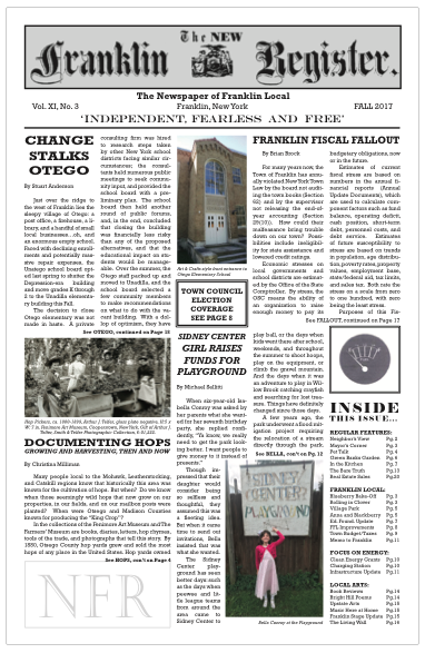 New Franklin Register #33, Fall 2017