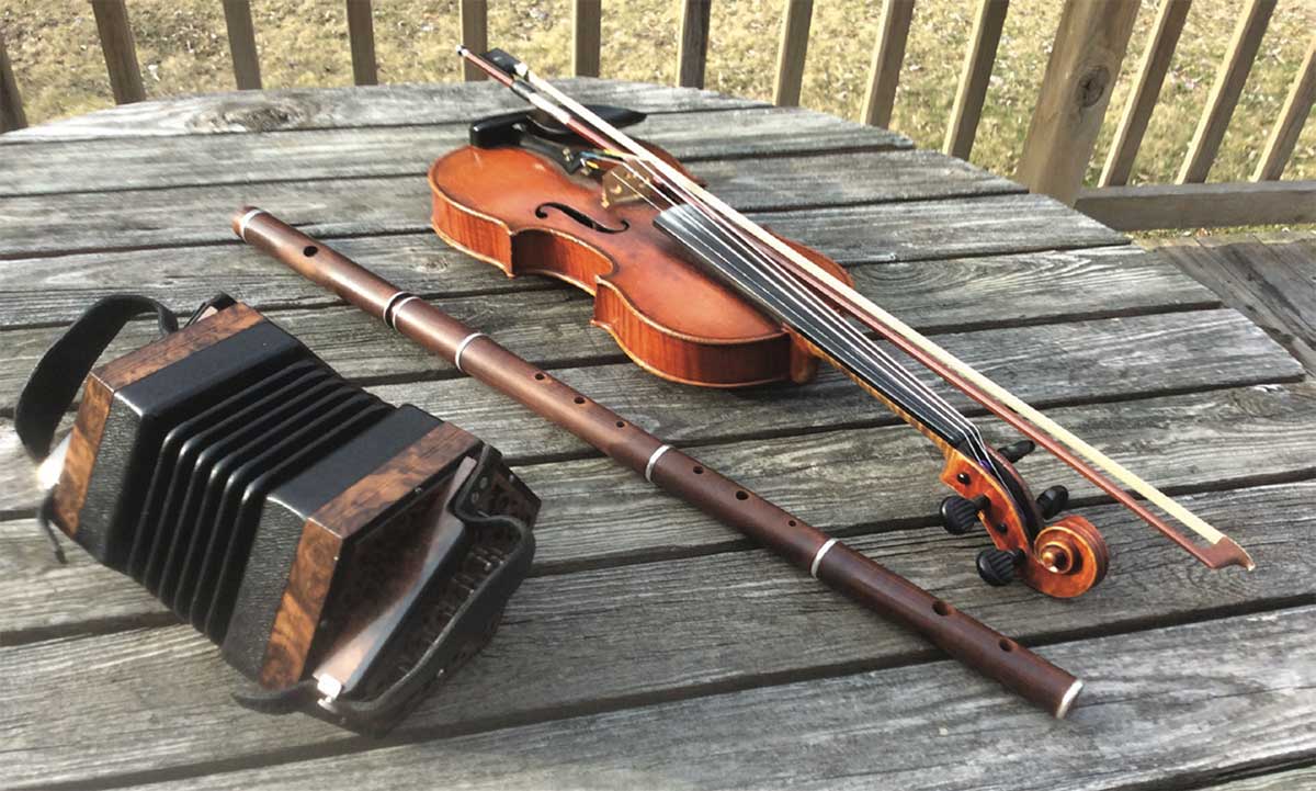 Local Seisiún’s traditional Irish instruments