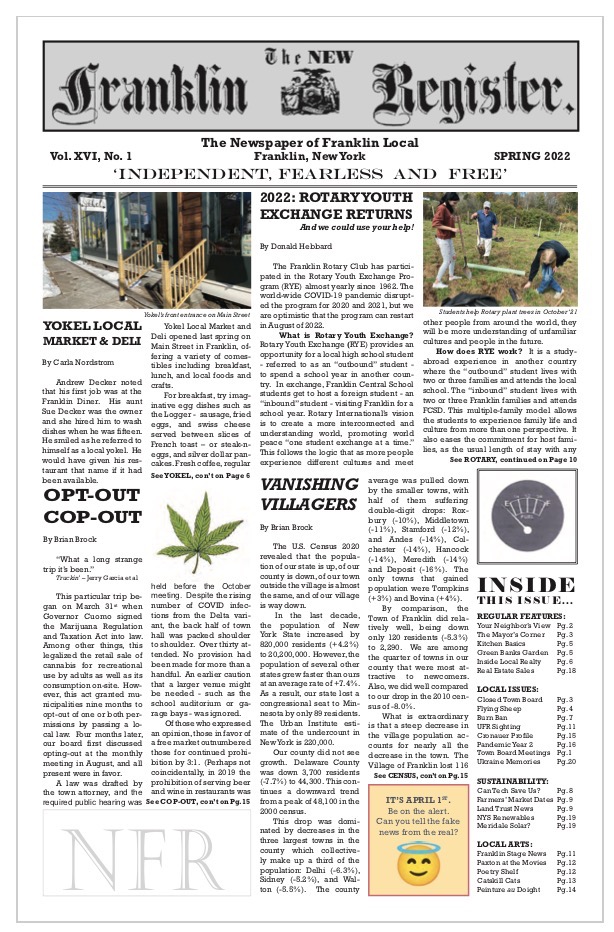 New Franklin Register, Spring 2022, issue #45