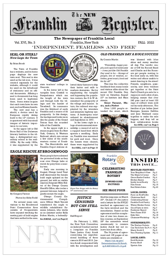 New Franklin Register, Fall 2022, issue #47