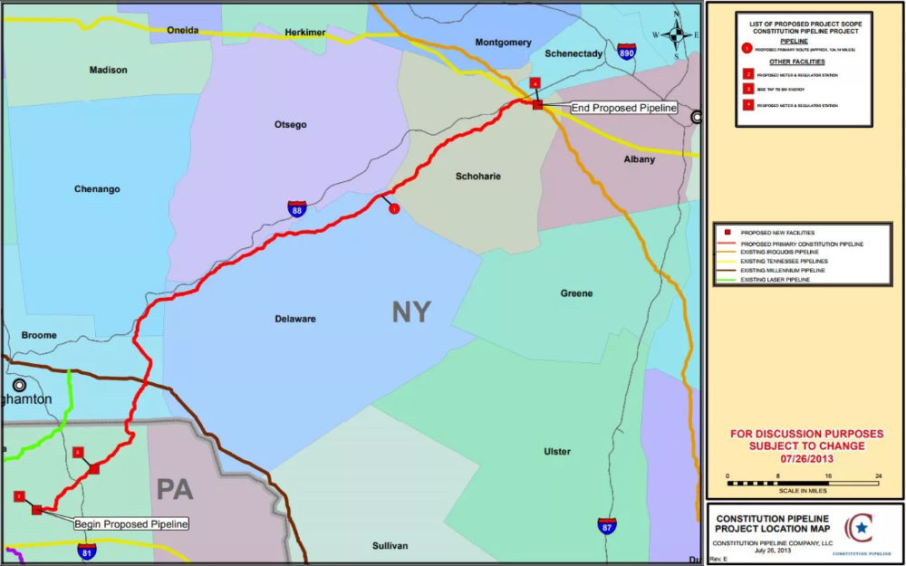 Constitution Pipeline Project Location Map 2013